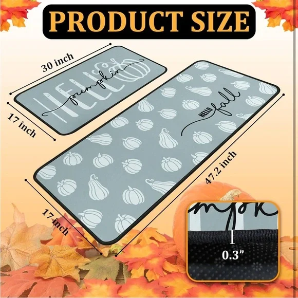 Fall Pumpkin Mat Set - Picture 2 of 8